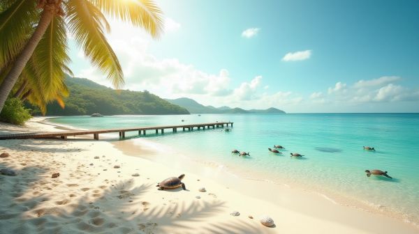 Découvrez le snorkeling avec les tortues à baie sainte anne