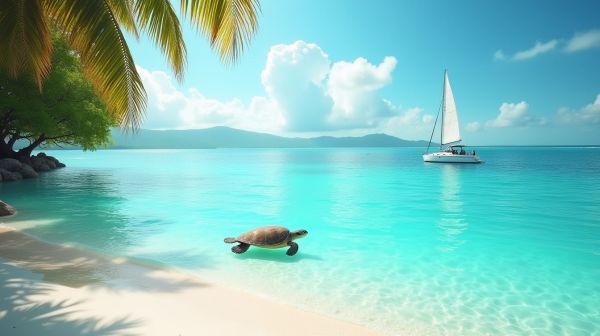 Découvrez le snorkeling avec les tortues à baie sainte anne